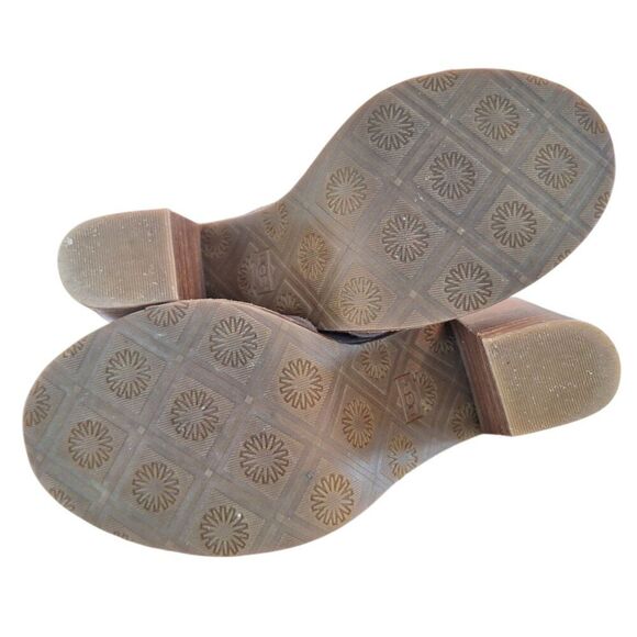 UGG Valencia Peep Toe Booties 1095391 women's size 7 Sandal Bootie Shootie Brown - Picture 8 of 16